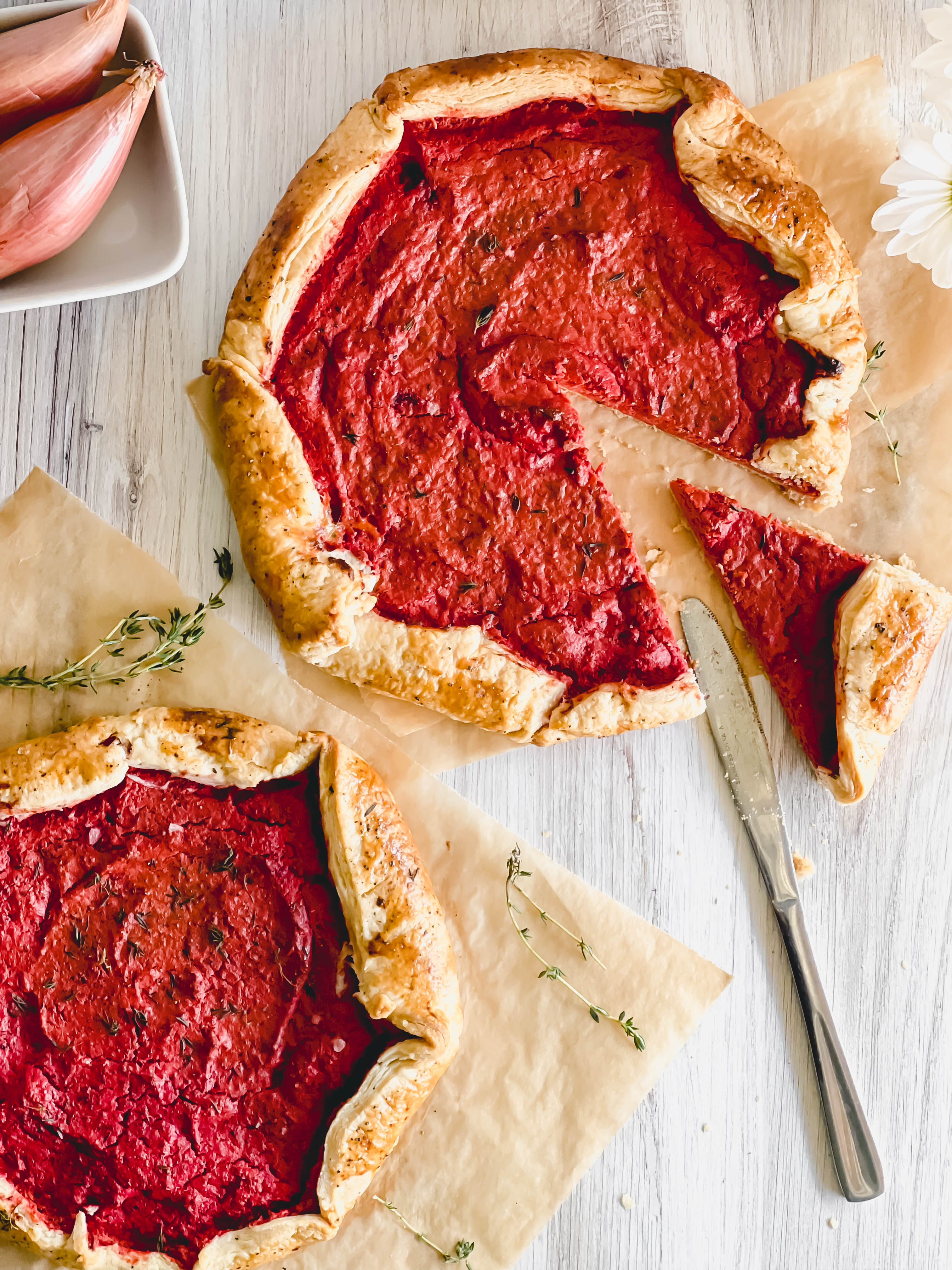 Beet and Goat Cheese Galette